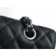 Classic Flap Bag, Medium, Black with Silver Hardware, Caviar Calfskin  