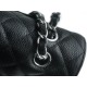 Classic Flap Bag, Medium, Black with Silver Hardware, Caviar Calfskin  