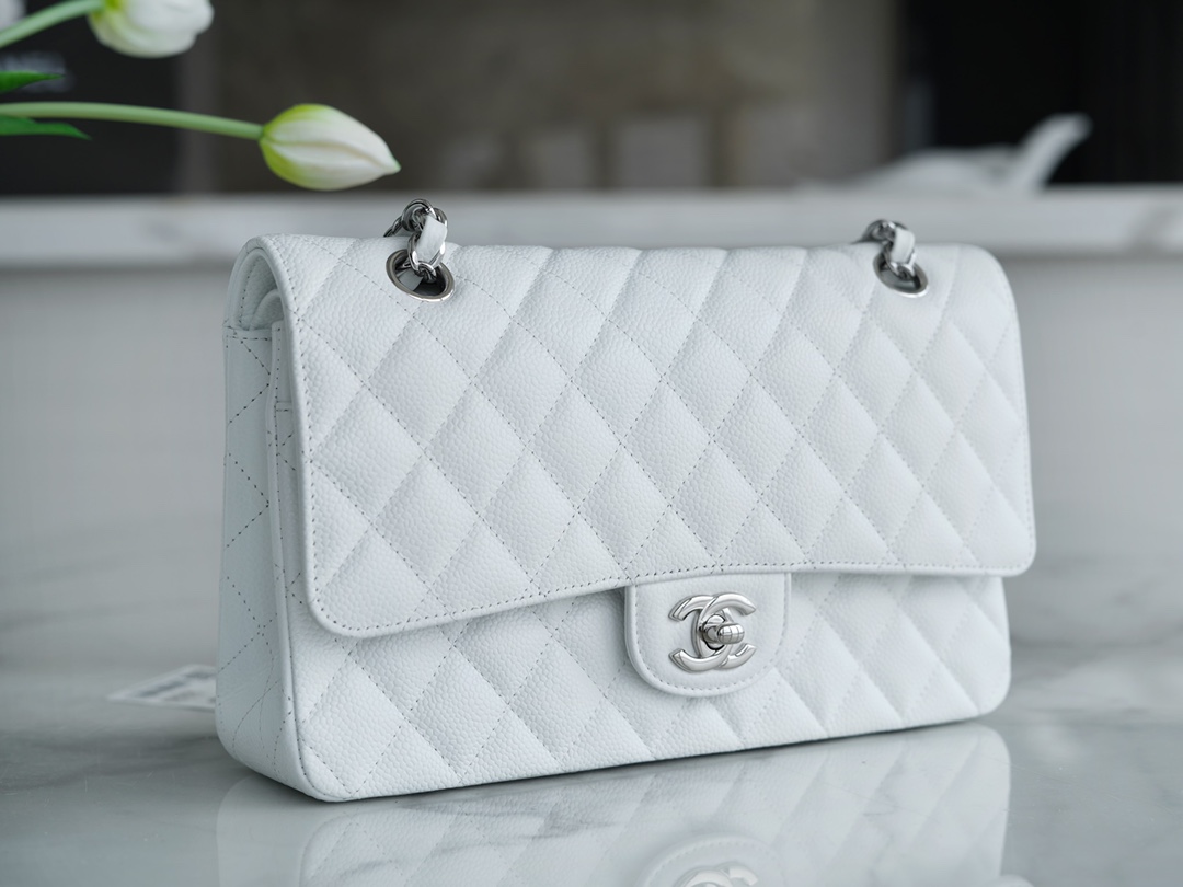 Classic Flap Bag, Large Quilted, Calfskin  