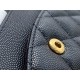 Classic Flap Bag, Large Quilted, Black and Gold, Calfskin  