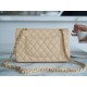 Classic Flap Bag, Large Quilted, Almond, Calfskin  