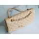 Classic Flap Bag, Large Quilted, Almond, Calfskin  