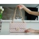 Classic Flap Bag, Large Quilted, Cherry Blossom Pink, Calfskin  