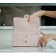 Classic Flap Bag, Large Quilted, Cherry Blossom Pink, Calfskin  