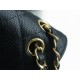 Classic Flap Bag, Black and Gold, Small, Calfskin  