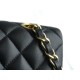 Classic Flap Bag, Large Quilted, Black and Gold, Lambskin  