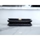 Chanel 23K Fall/Winter Collection 19 Tofu Bag, Black, Wide Shoulder Strap Crinkled Calfskin  