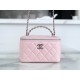 Chanel 23K Rhinestone Handle Long Box, Pink, Calfskin  