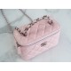 Chanel 23K Rhinestone Handle Long Box, Pink, Calfskin  