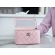 Chanel 23K Rhinestone Handle Long Box, Pink, Calfskin  