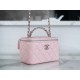 Chanel 23K Rhinestone Handle Long Box, Pink, Calfskin  