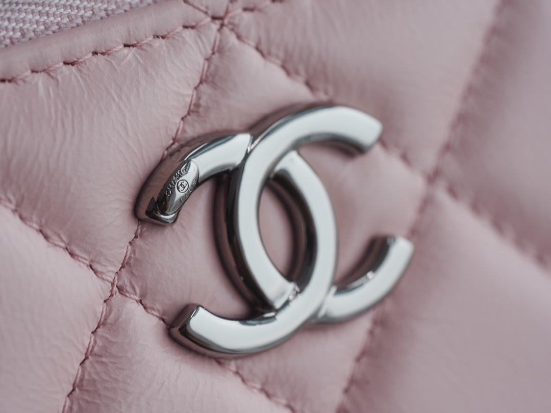 Chanel 23K Rhinestone Handle Long Box, Pink, Calfskin  