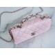 Chanel 23K New Rhinestone Handle Accordion, Pink, Calfskin  