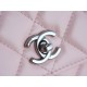 Chanel 23K New Rhinestone Handle Accordion, Pink, Calfskin  