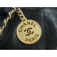 Chanel 23S 22Mini Pearl Chain Bag, Black, Wrinkled Calfskin