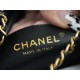 Chanel 23S 22Mini Pearl Chain Bag, Black, Wrinkled Calfskin