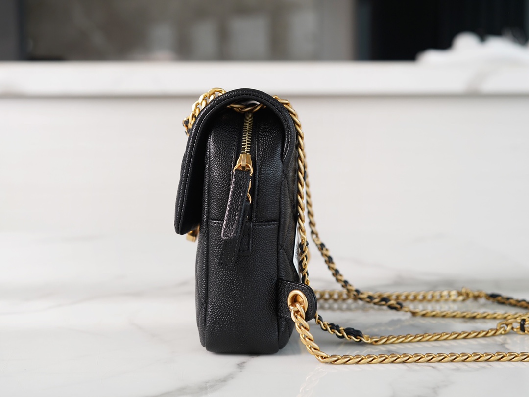 Chanel 22P Vintage Black Backpack  