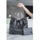 Chanel 23K Fall/Winter Camellia 22 Bag, Medium, Camellia with Fine Rhinestone Print Limited Edition  