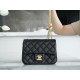 Chanel 23S Camellia Square Flap Bag, Black  