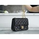 Chanel 23S Camellia Square Flap Bag, Black  