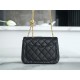 Chanel 23S Camellia Square Flap Bag, Black  