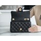 Chanel 23S Camellia Mini Flap Bag, Black  