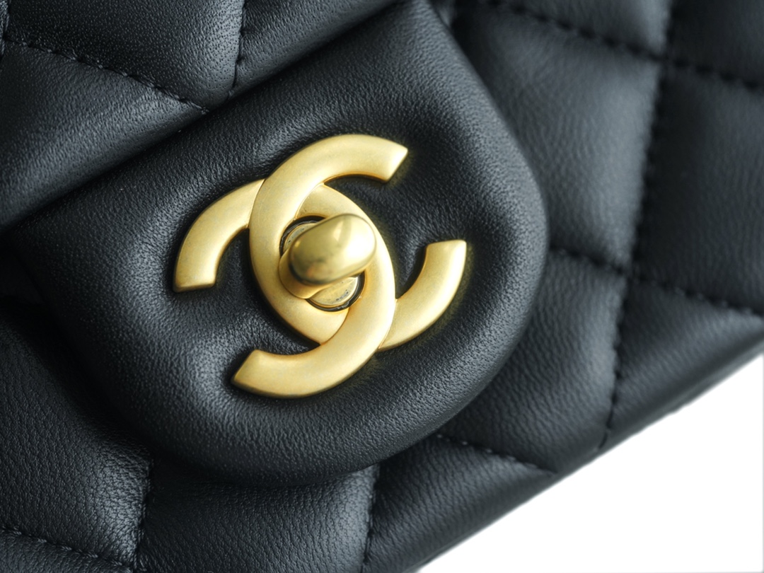 Chanel 23S Camellia Mini Flap Bag, Black  