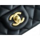 Chanel 23S Camellia Mini Flap Bag, Black  