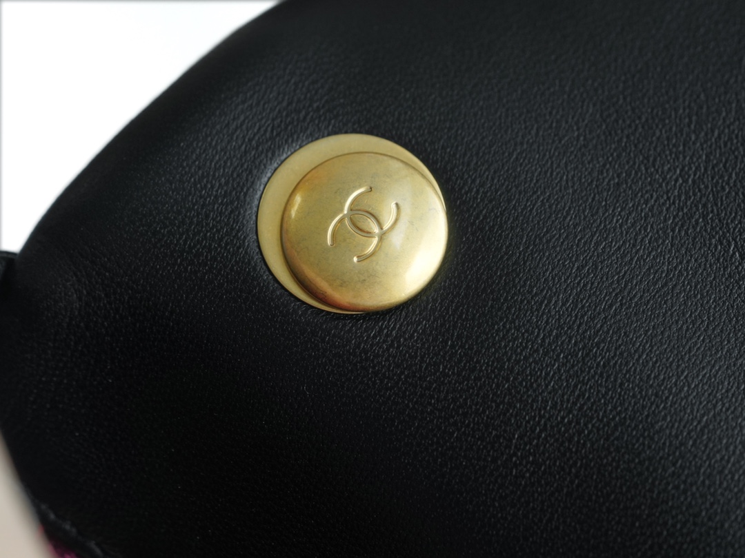 Chanel 23S Camellia Mini Flap Bag, Black  