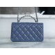 Chanel 23K New Rhinestone Handle Accordion Bag, Misty Blue, Calfskin  