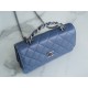 Chanel 23K New Rhinestone Handle Accordion Bag, Misty Blue, Calfskin  