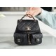 Chanel 23P New Duma Backpack, Mini, Black Calfskin  