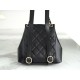 Chanel 23P New Duma Backpack, Mini, Black Calfskin  