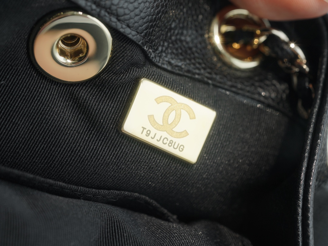 Chanel 23P New Duma Backpack, Mini, Black Calfskin  