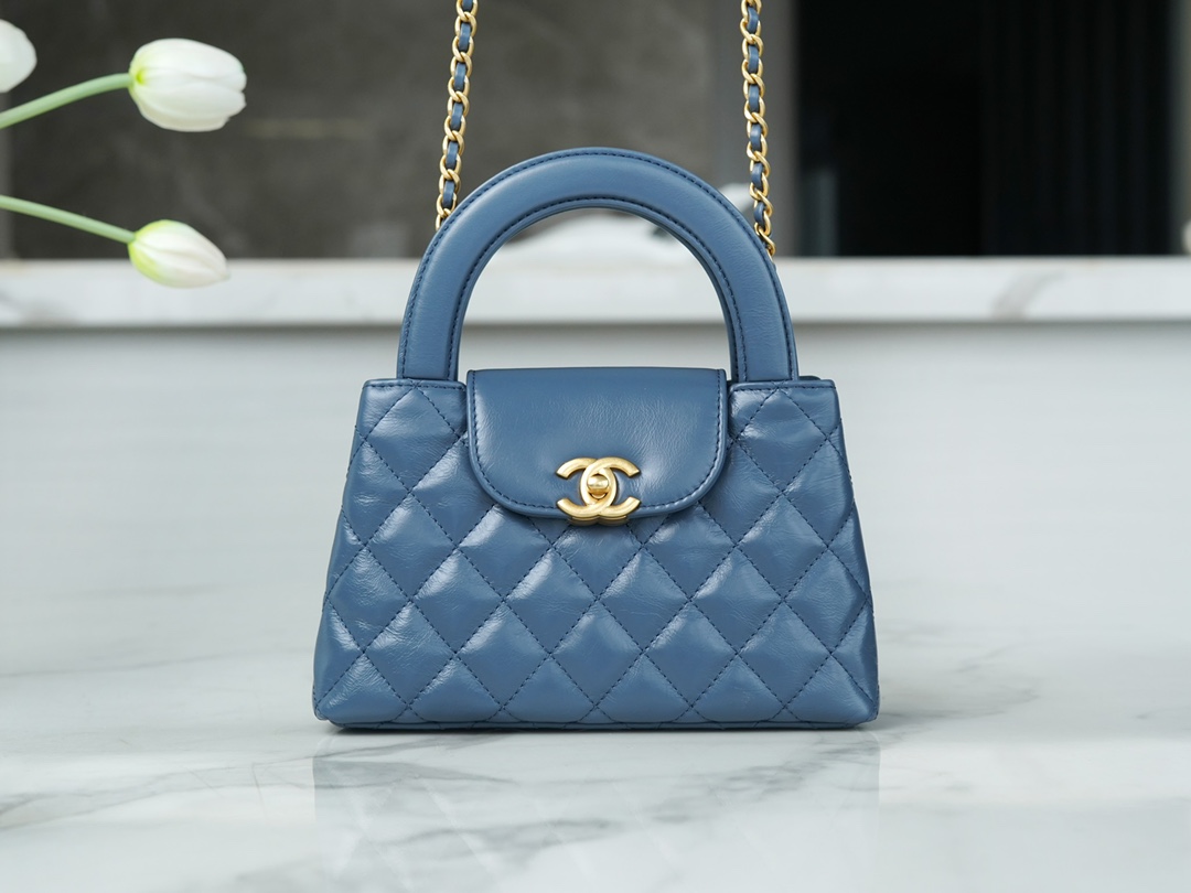 Chanel 23K Kelly Handle Bag, Light Blue, Large  