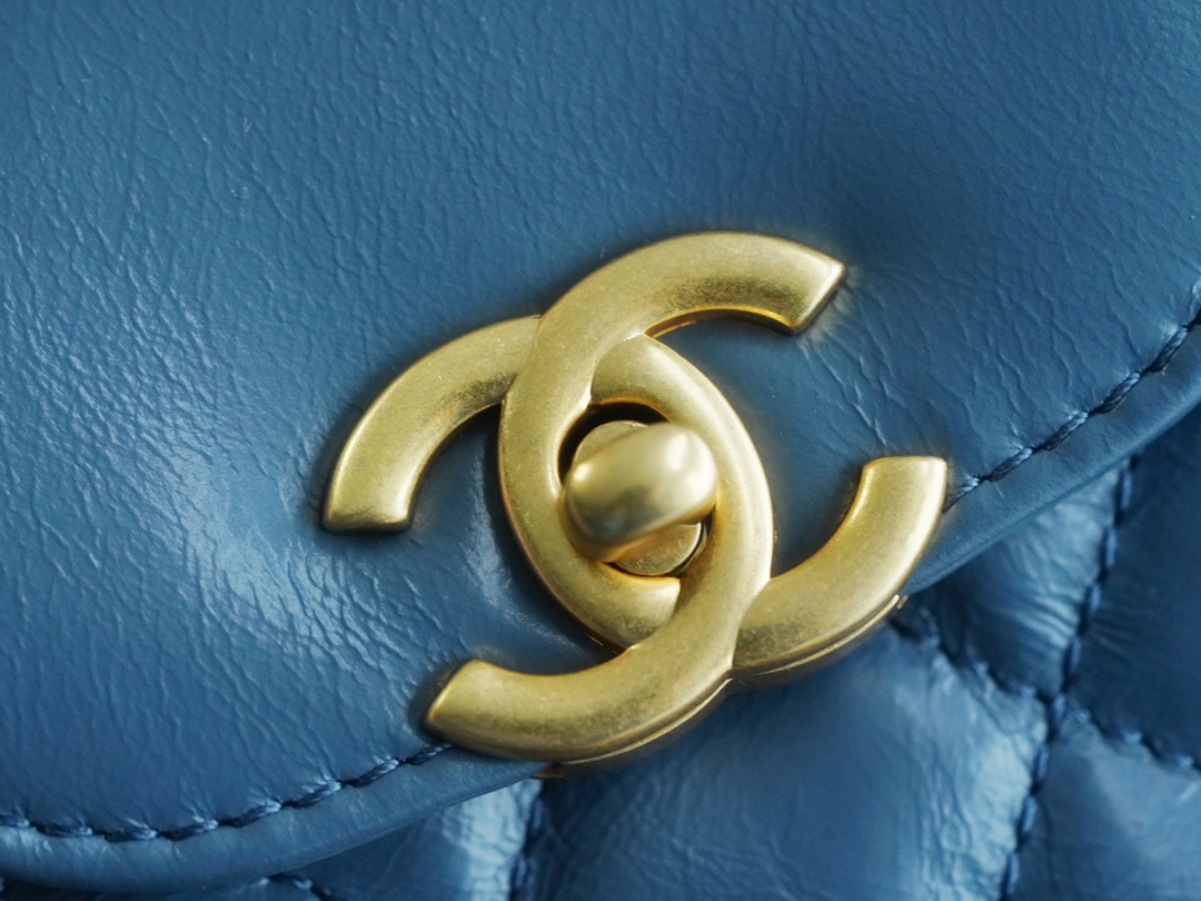 Chanel 23K Kelly Handle Bag, Light Blue, Large  