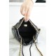 Chanel 23A 22 Mini Bag, Black and Gold, Calfskin