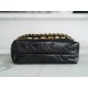 Chanel 23A 22 Mini Bag, Black and Gold, Calfskin