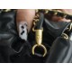 Chanel 23A 22 Mini Bag, Black and Gold, Calfskin