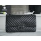 Chanel Large, Black V-Calfskin  