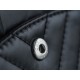 Chanel Large, Black V-Calfskin  