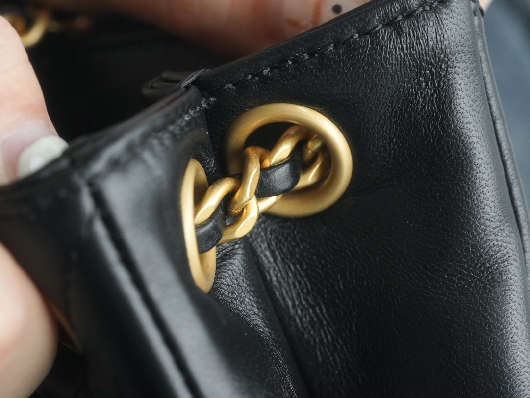 Chanel 24C Vintage Large Logo Baguette Bag, Original Lambskin  