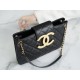 Chanel 24C Vintage Large Logo Horizontal Tote Bag, Black  