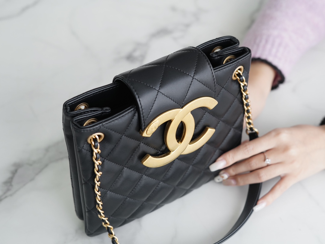 Chanel 24C Vintage Large Logo Shoulder Bag  