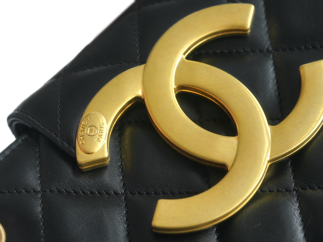 Chanel 24C Vintage Large Logo Shoulder Bag  