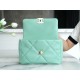 Chanel 19 Bag, Small, Light Green, Lambskin Series  