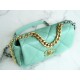 Chanel 19 Bag, Small, Light Green, Lambskin Series  