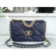 Chanel 19 Bag, Small, Navy Blue, Lambskin  