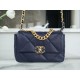 Chanel 19 Bag, Small, Navy Blue, Lambskin  