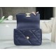 Chanel 19 Bag, Small, Navy Blue, Lambskin  